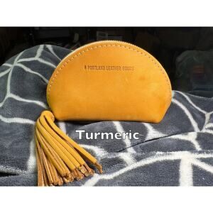 Portland Leather TURMERIC Taco Tassel Zipper Pouch - Unicorn!